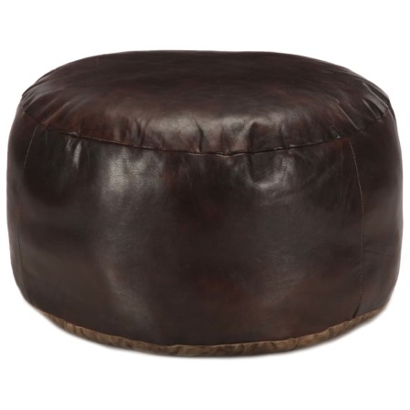 Puf marrón oscuro 60x30 cm cuero auténtico de cabra by , Ottomans - Ref: Foro24-248139, Price: 136,56 €, Discount: %