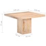 Mesa de comedor de madera maciza de mango 120x120x77 cm de , Mesas de cocina y de comedor - Ref: Foro24-288117, Precio: 522,7...