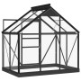 Invernadero de vidrio gris antracita aluminio 155x103x191cm von , Gewächshäuser - Ref: Foro24-3082333, Preis: 357,16 €, Rabat...
