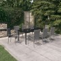 Juego de comedor para jardín 9 piezas gris y negro by , Garden sets - Ref: Foro24-3099394, Price: 601,30 €, Discount: %