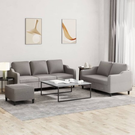 Juego de sofás con cojines 3 piezas tela gris taupe von , Sofas - Ref: Foro24-3201849, Preis: 510,69 €, Rabatt: %