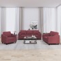 Juego de sofás con cojines 3 piezas tela rojo tinto | Foro24.es | Tu tienda online para hogar, jardín y más Foro24.es