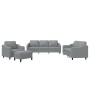 Juego de sofás con cojines 4 piezas tela gris claro von , Sofas - Ref: Foro24-3201778, Preis: 636,00 €, Rabatt: %