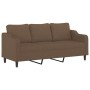 Juego de sofás con cojines 3 piezas tela marrón by , Sofas - Ref: Foro24-3201861, Price: 601,58 €, Discount: %