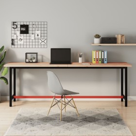 Banco de trabajo madera maciza de haya y metal 220x55x81,5 cm de , Mesas de trabajo - Ref: Foro24-3188908, Precio: 252,42 €, ...