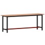 Banco de trabajo madera maciza de haya y metal 220x55x81,5 cm de , Mesas de trabajo - Ref: Foro24-3188908, Precio: 294,64 €