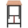 Banco de trabajo madera maciza de haya y metal 220x55x81,5 cm de , Mesas de trabajo - Ref: Foro24-3188908, Precio: 294,64 €