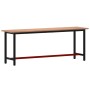 Banco de trabajo madera maciza de haya y metal 220x55x81,5 cm de , Mesas de trabajo - Ref: Foro24-3188908, Precio: 294,64 €