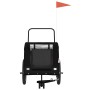 Remolque de bicicleta mascotas hierro tela Oxford negro by , pet strollers - Ref: Foro24-94031, Price: 88,79 €, Discount: %