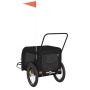 Remolque de bicicleta mascotas hierro tela Oxford negro by , pet strollers - Ref: Foro24-94031, Price: 88,79 €, Discount: %