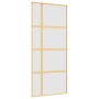 Puerta corredera dorada vidrio ESG esmerilado aluminio 90x205cm | Foro24.es | Tu tienda online para hogar, jardín y más Foro24.es