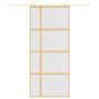 Puerta corredera dorada vidrio ESG esmerilado aluminio 90x205cm | Foro24.es | Tu tienda online para hogar, jardín y más Foro24.es