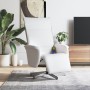 Sillón reclinable masaje con reposapiés cuero sintético blanco de , Sillones - Ref: Foro24-356654, Precio: 204,42 €