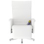 Sillón reclinable masaje con reposapiés cuero sintético blanco by , Armchairs - Ref: Foro24-356654, Price: 204,53 €, Discount: %