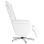 Sillón reclinable masaje con reposapiés cuero sintético blanco by , Armchairs - Ref: Foro24-356654, Price: 204,53 €, Discount: %