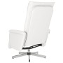 Sillón reclinable masaje con reposapiés cuero sintético blanco by , Armchairs - Ref: Foro24-356654, Price: 204,53 €, Discount: %