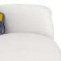 Sillón reclinable masaje con reposapiés cuero sintético blanco de , Sillones - Ref: Foro24-356654, Precio: 204,42 €