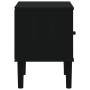 Mesita noche SENJA aspecto ratán madera pino negro 40x35x48 cm by , Nightstands - Ref: Foro24-358012, Price: 61,52 €, Discoun...