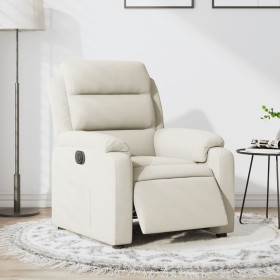 Sillón reclinable eléctrico de terciopelo blanco crema von , Sessel - Ref: Foro24-3205079, Preis: 277,10 €, Rabatt: -5%%