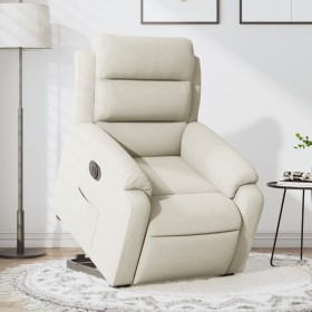 Sillón eléctrico reclinable elevable de terciopelo crema by , Armchairs - Ref: Foro24-3205123, Price: 338,38 €, Discount: %