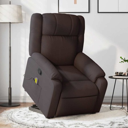 Silla de masaje reclinable de pie de tela marrón oscuro | Foro24.es | Tu tienda online para hogar, jardín y más Foro24.es