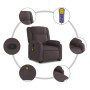 Silla de masaje reclinable de pie de tela marrón oscuro | Foro24.es | Tu tienda online para hogar, jardín y más Foro24.es