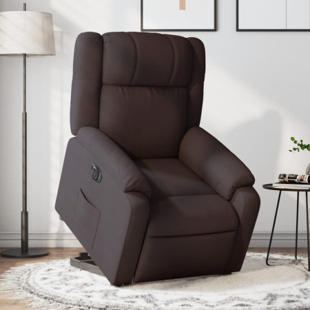 Sillón eléctrico reclinable elevable de tela marrón oscuro by , Armchairs - Ref: Foro24-3205231, Price: 331,41 €, Discount: -5%%