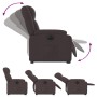 Sillón eléctrico reclinable elevable de tela marrón oscuro by , Armchairs - Ref: Foro24-3205231, Price: 331,41 €, Discount: -5%%