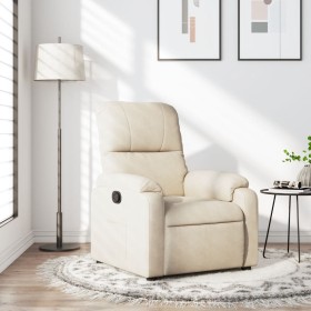 Sillón reclinable tela de microfibra beige de , Sillones - Ref: Foro24-373454, Precio: 244,99 €, Descuento: %