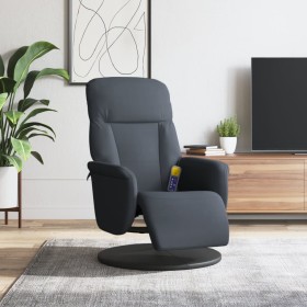 Sillón reclinable masaje con reposapiés terciopelo gris oscuro by , Armchairs - Ref: Foro24-356694, Price: 224,46 €, Discount: %