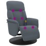 Sillón reclinable masaje con reposapiés terciopelo gris oscuro by , Armchairs - Ref: Foro24-356694, Price: 224,46 €, Discount: %