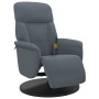 Sillón reclinable masaje con reposapiés terciopelo gris oscuro by , Armchairs - Ref: Foro24-356694, Price: 224,46 €, Discount: %