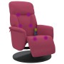 Sillón reclinable masaje con reposapiés terciopelo rojo tinto by , Armchairs - Ref: Foro24-356696, Price: 199,50 €, Discount: %