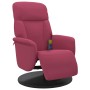Sillón reclinable masaje con reposapiés terciopelo rojo tinto by , Armchairs - Ref: Foro24-356696, Price: 199,50 €, Discount: %