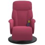 Sillón reclinable masaje con reposapiés terciopelo rojo tinto by , Armchairs - Ref: Foro24-356696, Price: 199,50 €, Discount: %