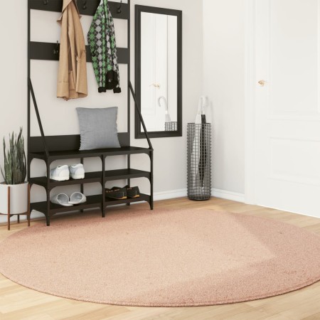Alfombra de pelo corto suave lavable HUARTE rosado Ø 200 cm by , Rugs - Ref: Foro24-375164, Price: 77,68 €, Discount: %