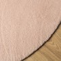 Alfombra de pelo corto suave lavable HUARTE rosado Ø 200 cm by , Rugs - Ref: Foro24-375164, Price: 77,68 €, Discount: %