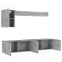Muebles de TV de pared 5 pzas madera ingeniería gris hormigón von , TV-Möbel - Ref: Foro24-3216499, Preis: 151,44 €, Rabatt: %