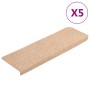 Alfombrillas de escalera 5 unidades marrón 65x21x4 cm | Foro24.es | Tu tienda online para hogar, jardín y más Foro24.es