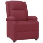 Sillón reclinable de cuero sintético rojo tinto by , Armchairs - Ref: Foro24-340173, Price: 188,19 €, Discount: %