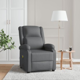 Sillón de masaje de cuero sintético gris de , Sillones de masaje eléctricos - Ref: Foro24-340165, Precio: 200,86 €, Descuento: %