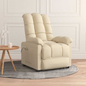Sillón de masaje de tela color crema by , Electric massage chairs - Ref: Foro24-342742, Price: 227,72 €, Discount: %
