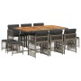 Set de comedor de jardín 11 pzas y cojines ratán sintético gris | Foro24.es | Tu tienda online para hogar, jardín y más Foro24.es