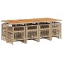 Set comedor de jardín con cojines 13 pzas ratán sintético beige von , Gartensets - Ref: Foro24-3210988, Preis: 740,48 €, Raba...
