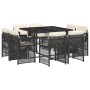 Set de comedor de jardín 9 pzas y cojines ratán sintético negro von , Gartensets - Ref: Foro24-3211014, Preis: 501,41 €, Raba...