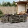 Set comedor de jardín con cojines 13 pzas ratán sintético gris | Foro24.es | Tu tienda online para hogar, jardín y más Foro24.es