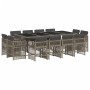 Set comedor de jardín con cojines 13 pzas ratán sintético gris de , Conjuntos de jardín - Ref: Foro24-3211040, Precio: 709,88 €