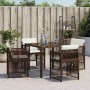 Sillas de jardín con cojines 4 unidades ratán sintético marrón | Foro24.es | Tu tienda online para hogar, jardín y más Foro24.es