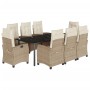 Set comedor de jardín 9 pzas con cojines ratán sintético beige von , Gartensets - Ref: Foro24-3212820, Preis: 1,00 €, Rabatt:...