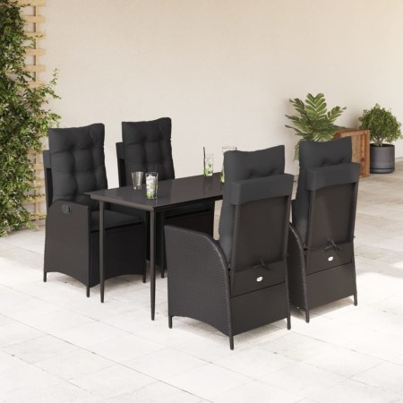 Set de muebles jardín 5 pzas con cojines ratán sintético negro von , Gartensets - Ref: Foro24-3213177, Preis: 633,21 €, Rabat...